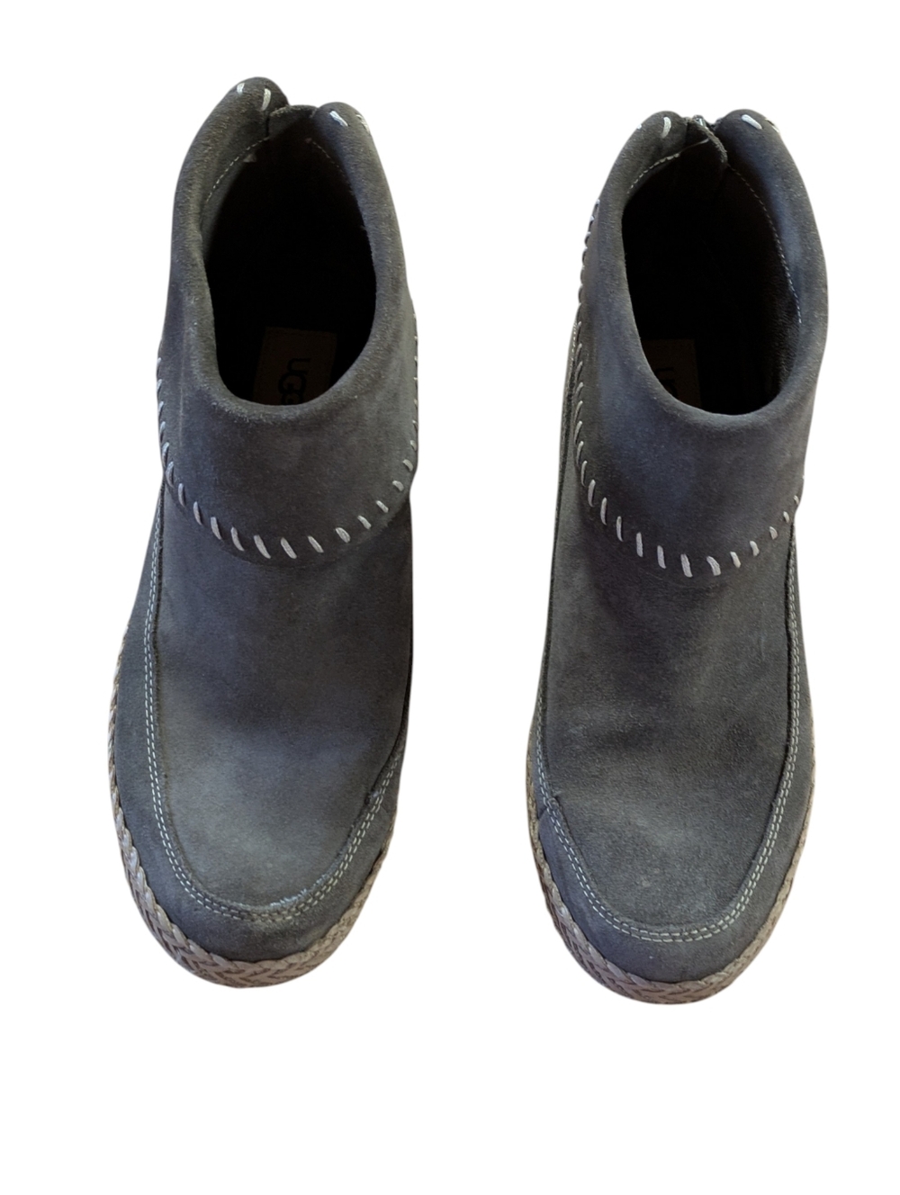UGG Varney Gray Suede Ankle Boot Size 9 - Picture 9 of 11
